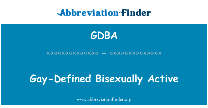 GDBA: Gay-define bisexualmente activo