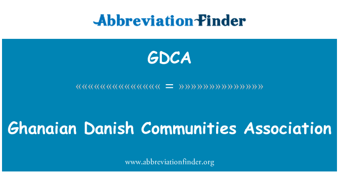 GDCA: Asosyasyon Ghanéens kominote Danwa yo