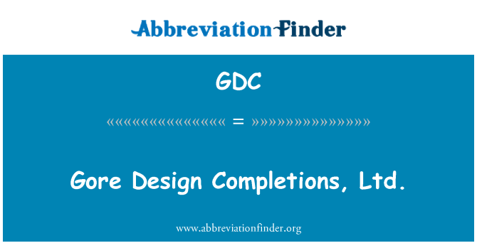 GDC: Gore desain penyelesaian, Ltd