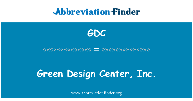 GDC: Πράσινο κέντρο σχεδιασμού, Inc