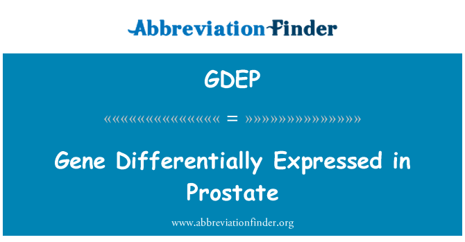 GDEP: Gene Differentially Expressed in Prostate
