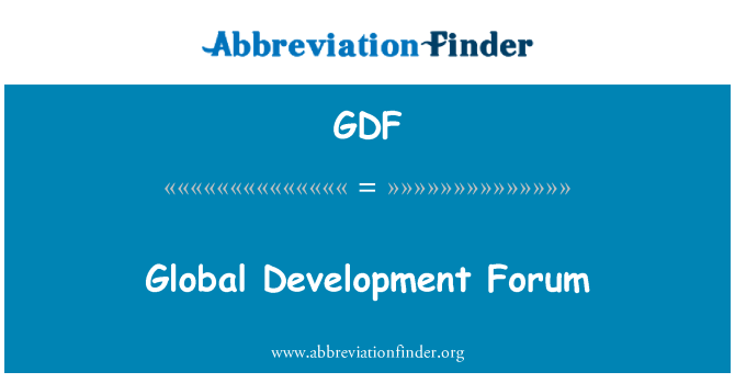 GDF: Globální rozvojové Fórum