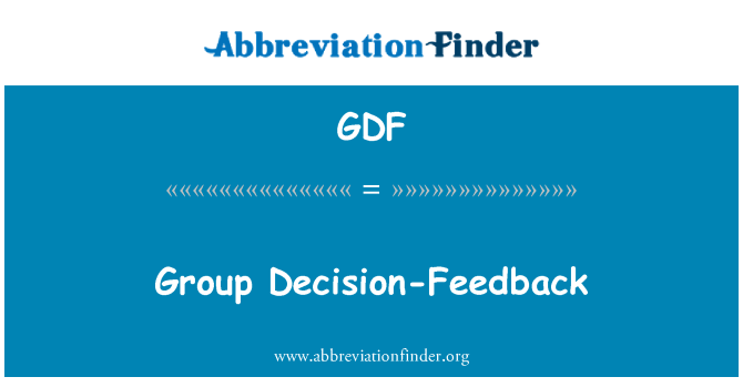 GDF: समूह निर्णय-प्रतिक्रिया