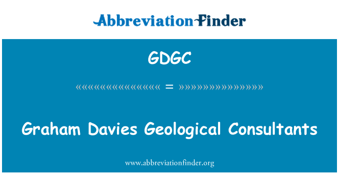 GDGC: الاستشارات الجيولوجية جراهام ديفيس