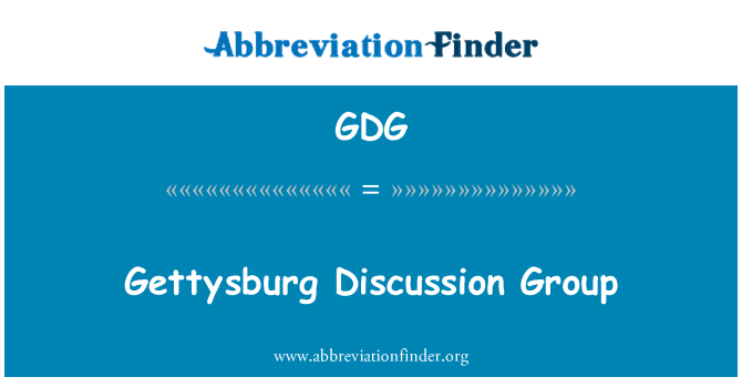 GDG: Геттісберге дискусійну групу