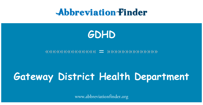 GDHD: Gateway District Health Department