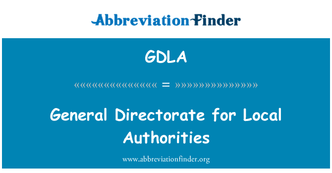 GDLA: Id-Direttorat Ġenerali għall-awtoritajiet lokali