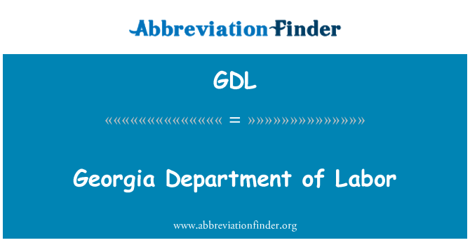 GDL: Georgia Department of Labor