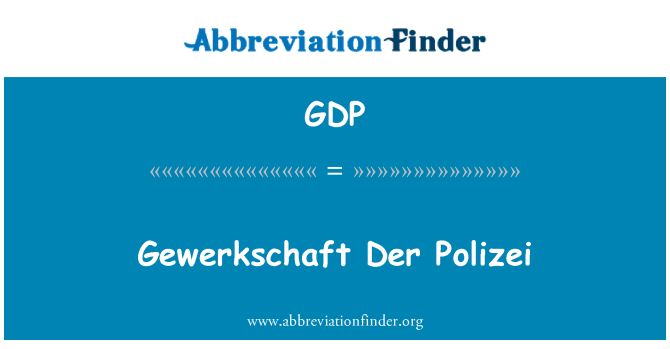 GDP: Gewerkschaft Der Polizei