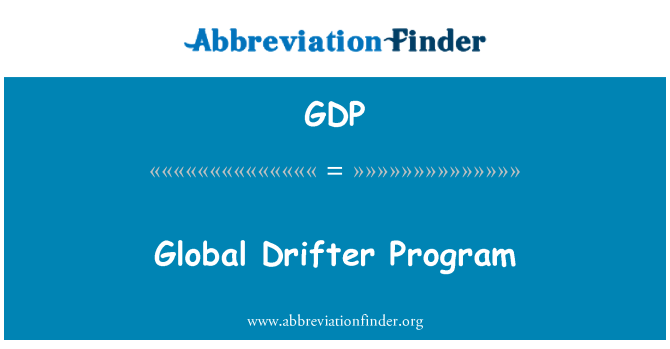 GDP: Il-programm globali ta ' Drifter