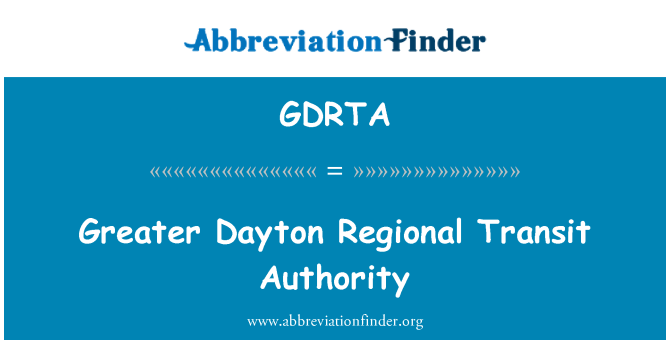 GDRTA: Greater Dayton Regional Transit Authority