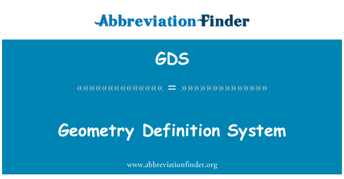 GDS: Geometrija definicija sustava