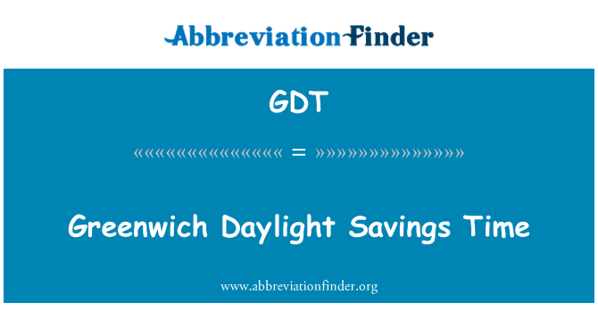 GDT: Greenwich letní čas