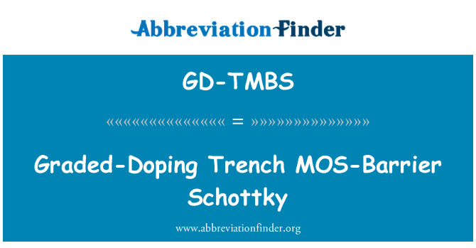 GD-TMBS: Stupněm Doping Schottkyho MOS-bariéra příkop