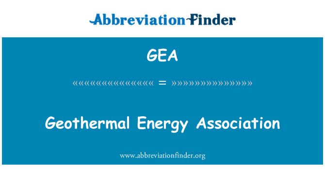 GEA: Geotermální energie asociace