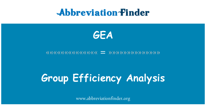 GEA: Grupas efektivitātes analīze