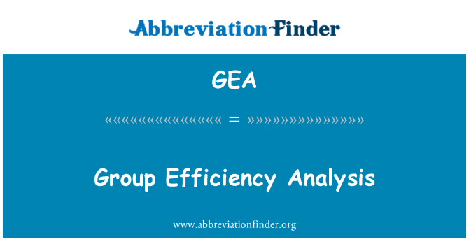 GEA: Analisis Kecekapan Kumpulan