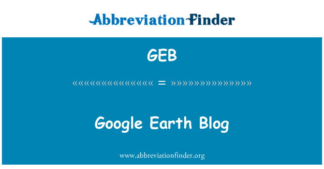GEB: Blog do Google Earth
