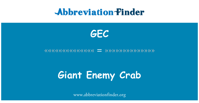 GEC: وشال دشمن کیکڑا