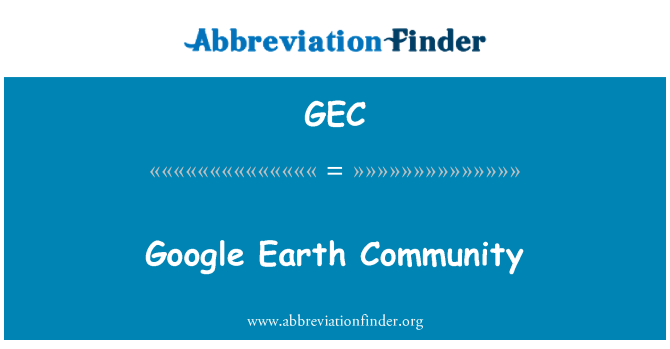 GEC: Google Earth Community