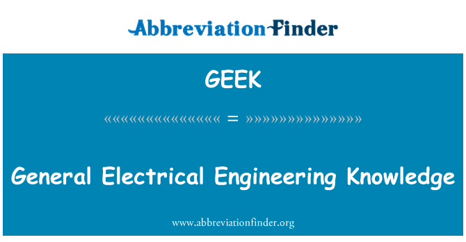 GEEK: Jeneral Électrique Jeni konnen