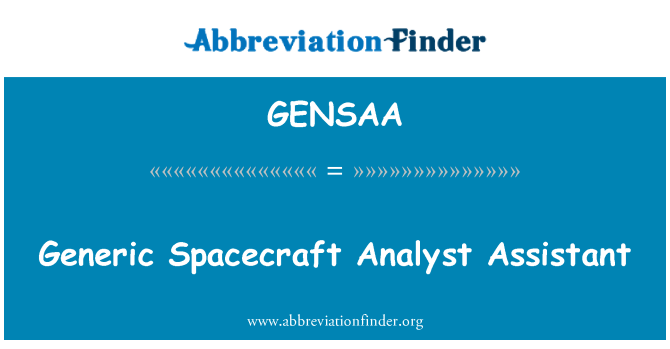 GENSAA: Generické sondy analytik asistent