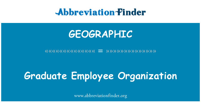 GEOGRAPHIC: Organizzazione dipendente laureato