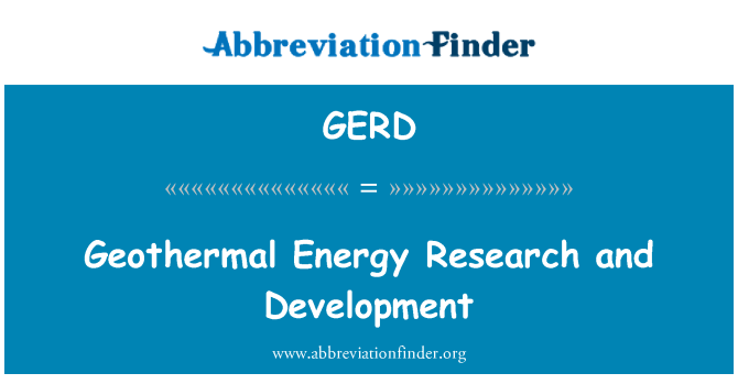 GERD: Enèji géothermique rechèch ak devlòpman