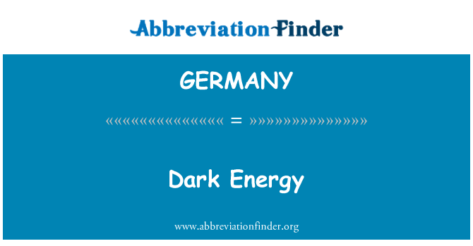 GERMANY: Energi gelap