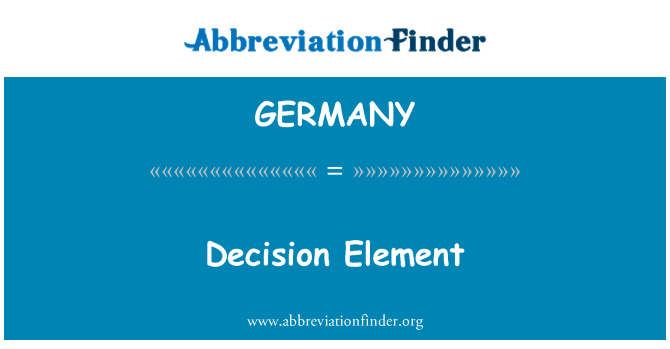 GERMANY: 決定要素