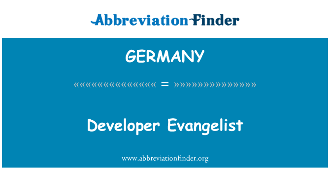 GERMANY: Devlope Evangelist