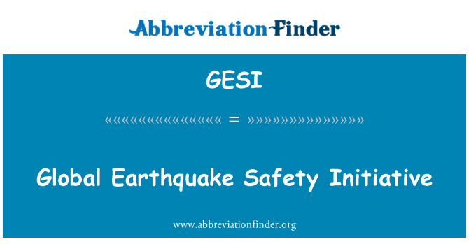 GESI: Inizjattiva tas-sigurtà globali ta ' terremoti