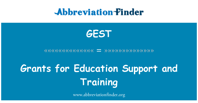 GEST: Tài trợ cho hỗ trợ giáo dục và đào tạo