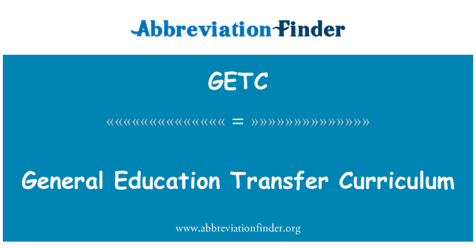 GETC: Transfè edikasyon jeneral kourikoulòm