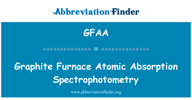 GFAA: Spettrofotometria di assorbimento atomico fornace grafite