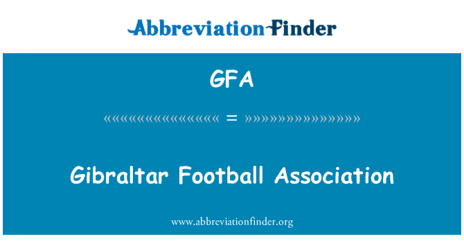 GFA: Associació de futbol de Gibraltar