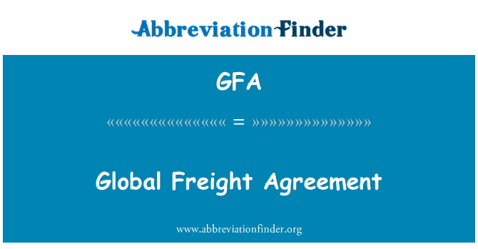 GFA: Global frakt avtale