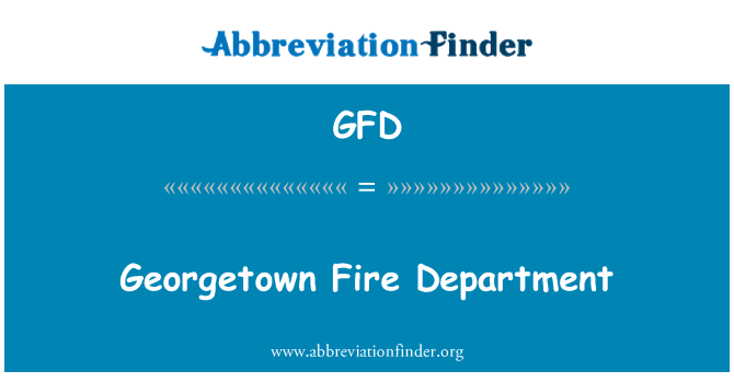 GFD: Τζωρτζτάουν πυροσβεστική υπηρεσία