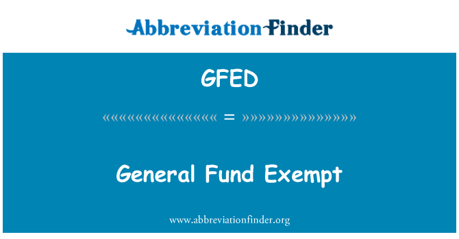 GFED: Eżentati Fond Ġenerali