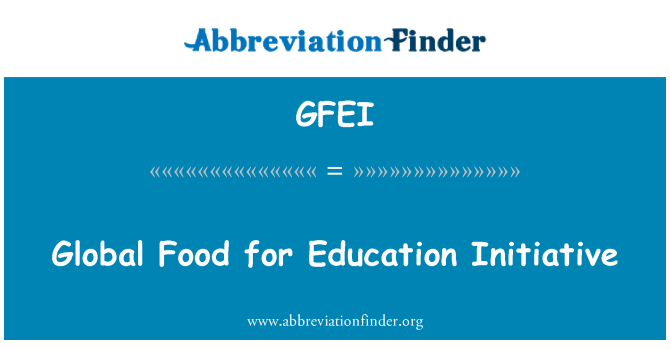 GFEI: Mundial d'aliments per iniciativa de l'educació