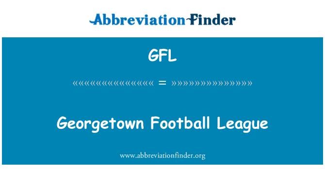 GFL: Lliga de futbol de Georgetown