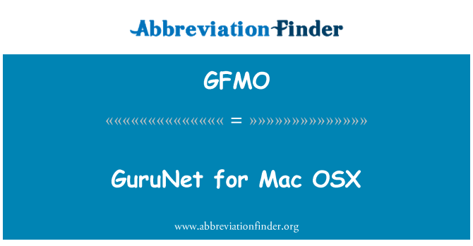 GFMO: GuruNet 为 Mac OSX 的