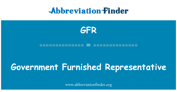 GFR: 政府代表の家具