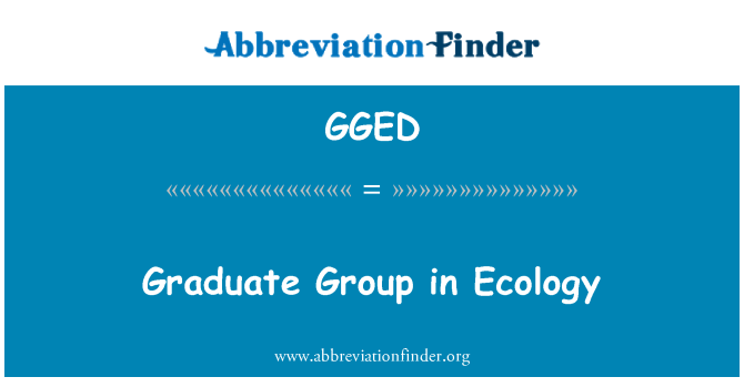 GGED: Graduate Group in Ecology