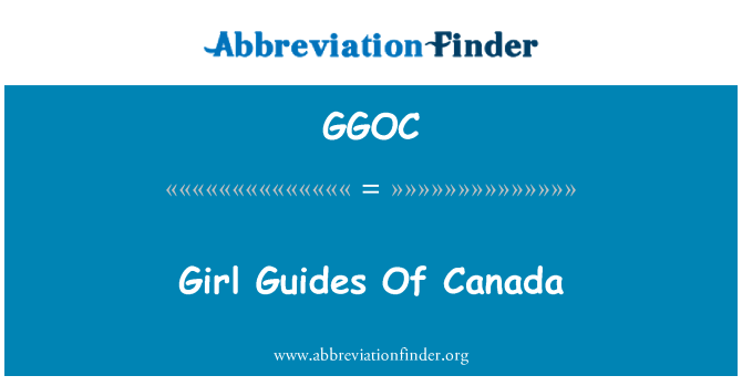 GGOC: Girl Guides Canada