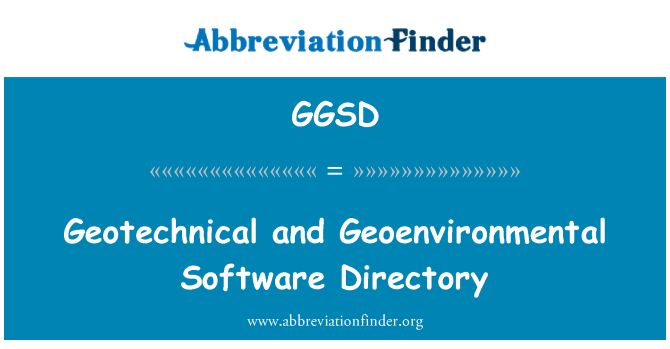 GGSD: Del terreny, Cartogràfica i directori de programari geoambientals