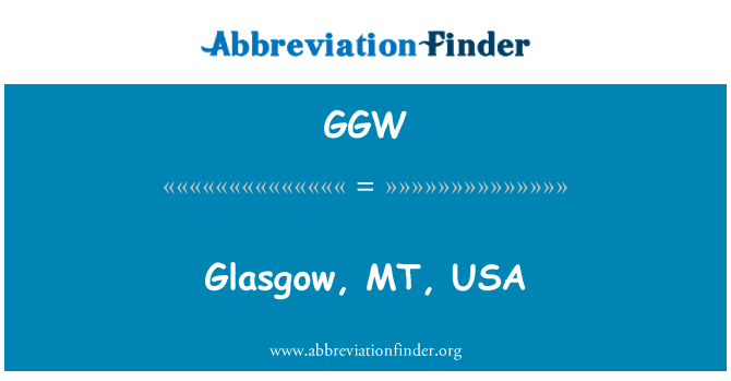 GGW: Glasgow, MT, Amerika Syarikat