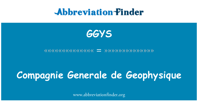 GGYS: חברה לניווט ותיירות Generale de Geophysique