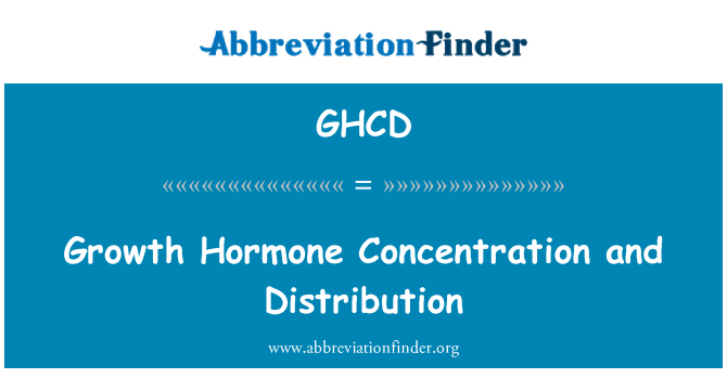 GHCD: ความเข้มข้นของฮอร์โมนเจริญเติบโตและการกระจาย