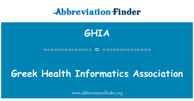 GHIA: Asosyasyon Informatique sante grèk